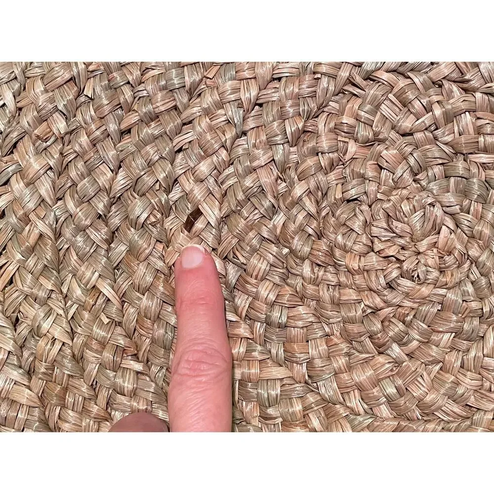 Large Natural Fiber Round Braided Placemats, Set of 4